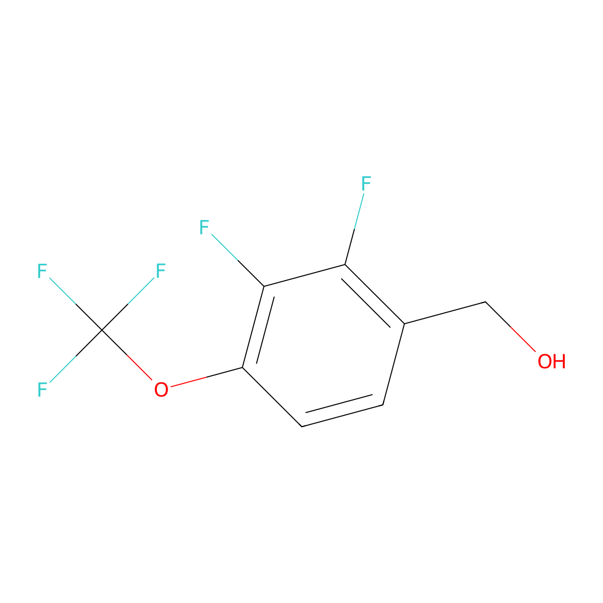 2,3-Difluoro-4-(trifluoromethoxy)benzyl alcohol molecular structure, CAS 2244080-89-3