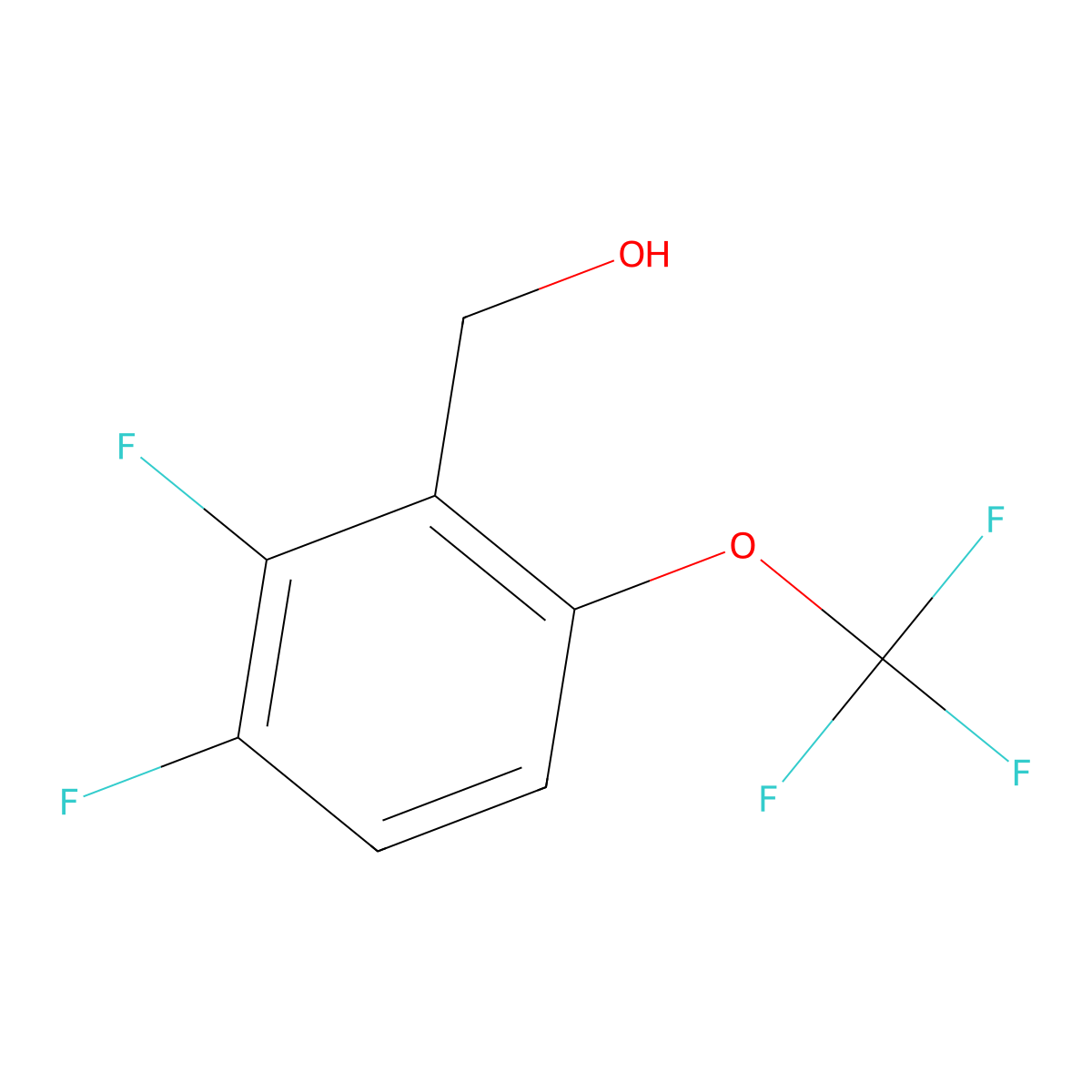 (2,3-Difluoro-6-(trifluoromethoxy)phenyl)methanol molecular structure, CAS 2244081-81-8