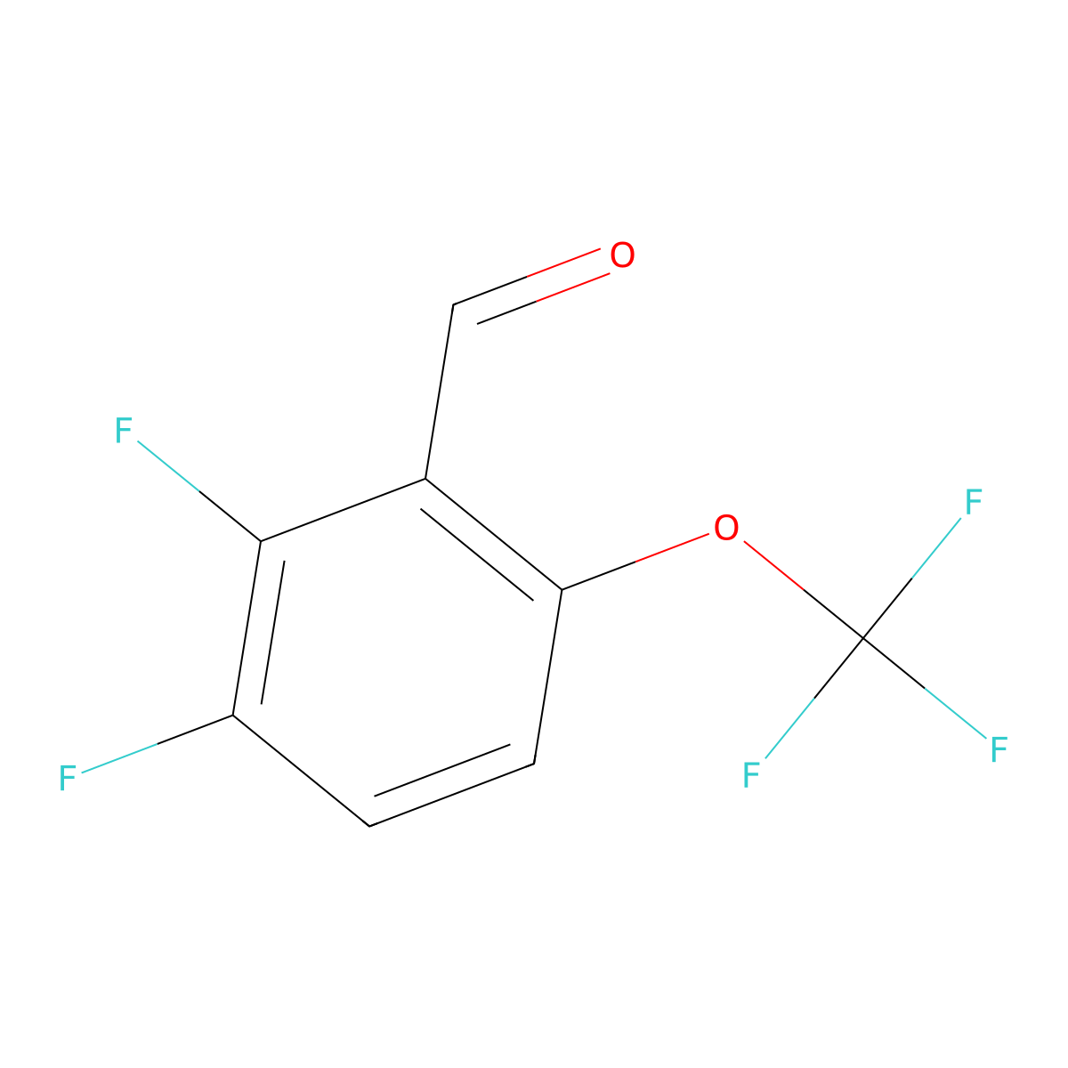 2,3-Difluoro-6-(trifluoromethoxy)benzaldehyde molecular structure, CAS 2244081-97-6