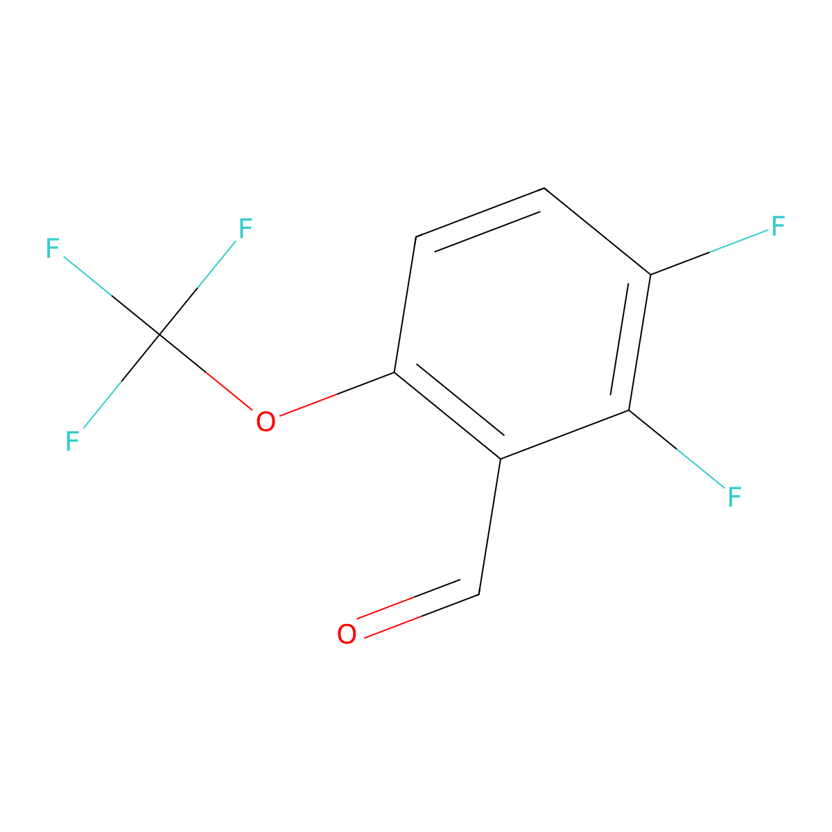 2,3-Difluoro-6-(trifluoromethoxy)benzaldehyde molecular structure, CAS 2244081-97-6