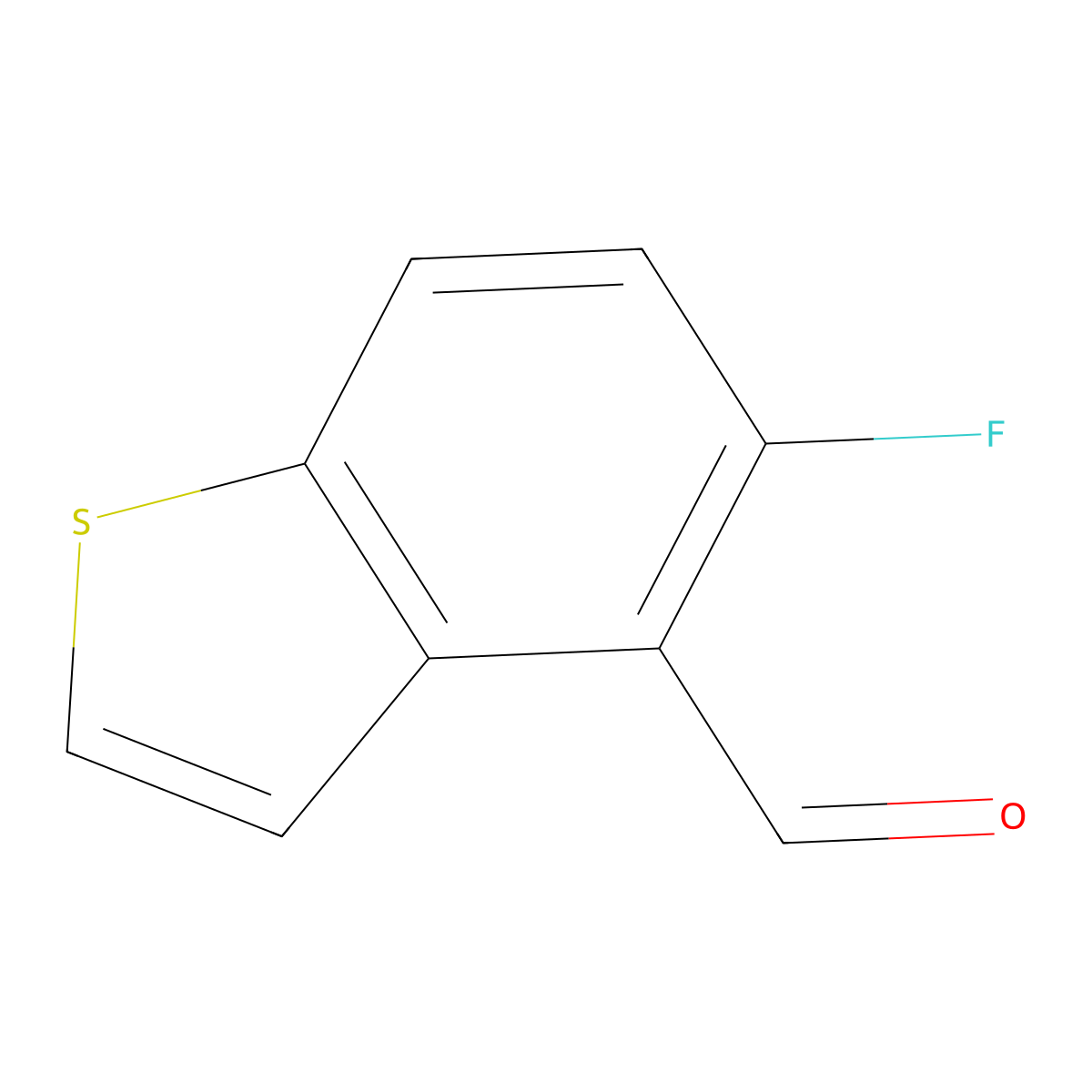 5-Fluoro-1-benzothiophene-4-carbaldehyde molecular structure, CAS 2244082-05-9