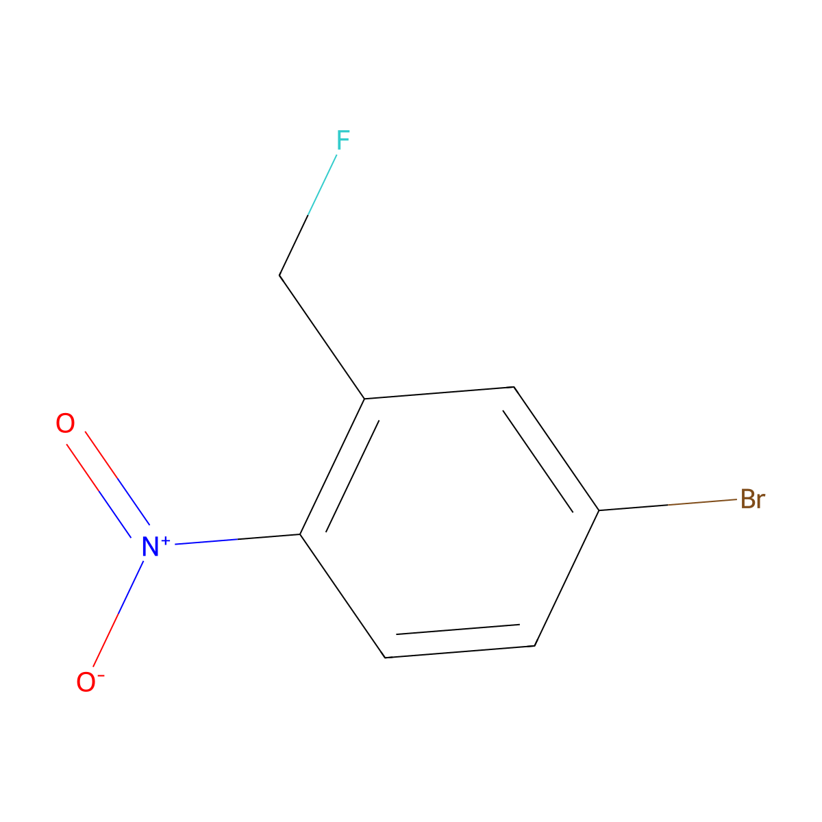 5-Bromo-2-nitrobenzyl fluoride molecular structure, CAS 2244083-48-3