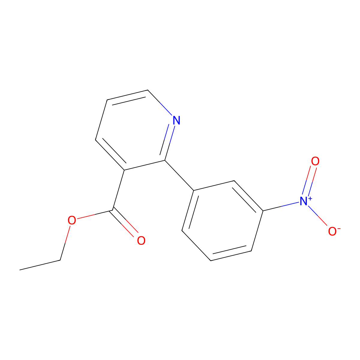 Ethyl 2-(3-nitrophenyl)pyridine-3-carboxylate molecular structure, CAS 2244083-82-5