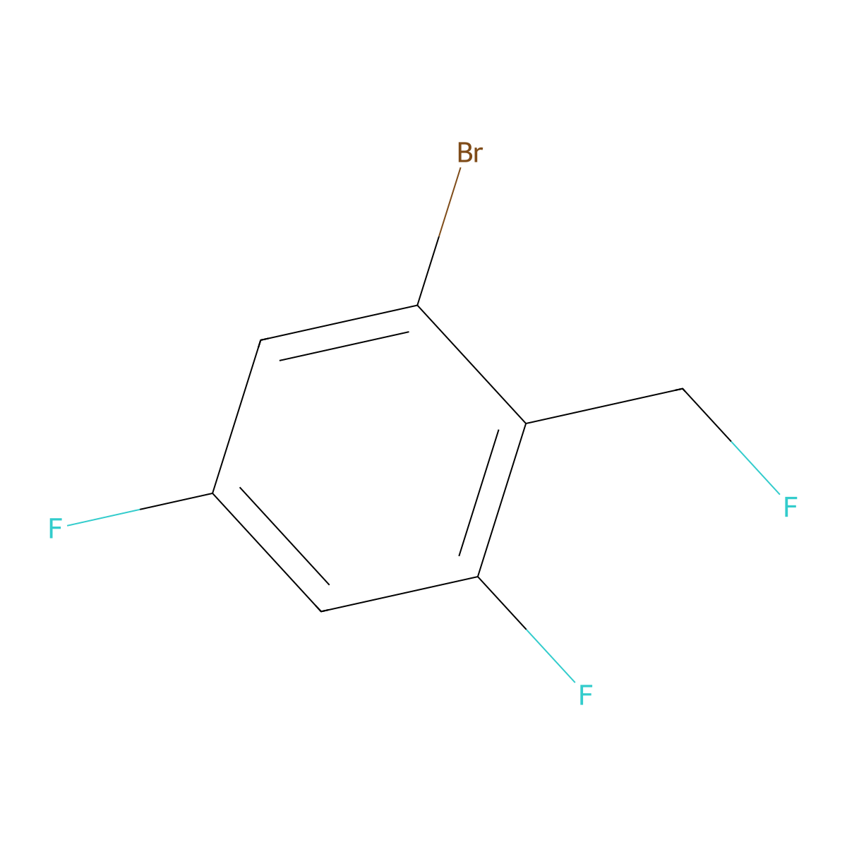 2-Bromo-4,6-difluorobenzyl fluoride molecular structure, CAS 2244083-87-0