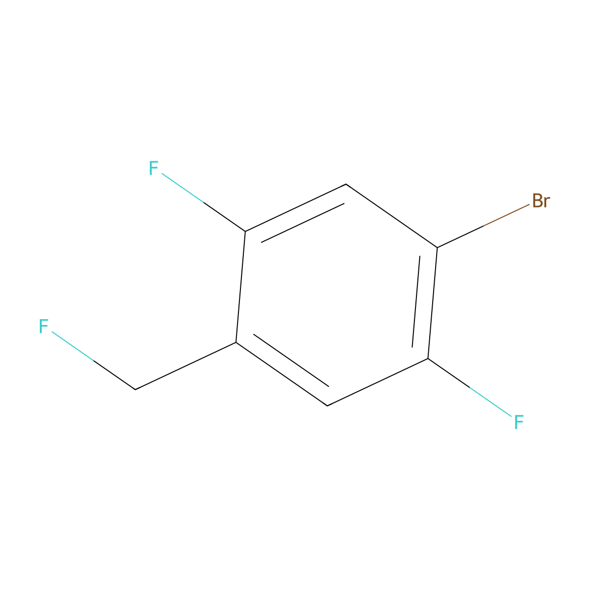 4-Bromo-2,5-difluorobenzyl fluoride molecular structure, CAS 2244083-92-7