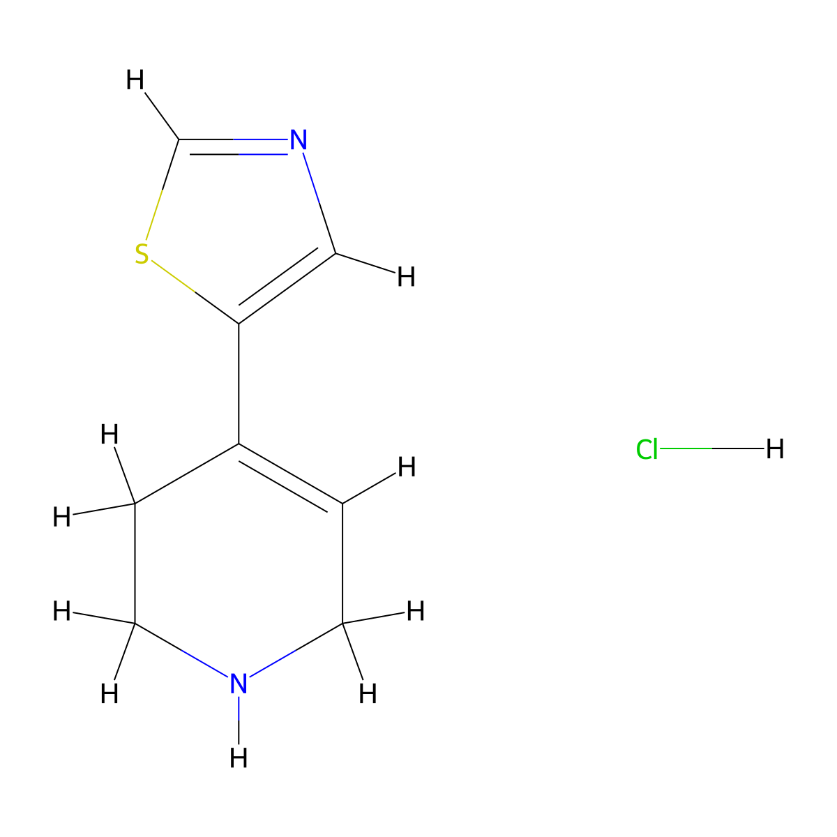 5-(1,2,3,6-Tetrahydropyridin-4-yl)thiazole hydrochloride molecular structure, CAS 2244084-18-0