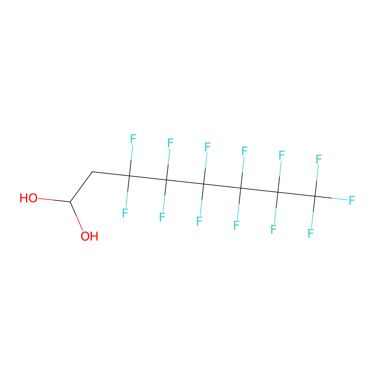 3,3,4,4,5,5,6,6,7,7,8,8,8-Tridecafluorooctane-1,1-diol molecular structure, CAS 2244084-26-0