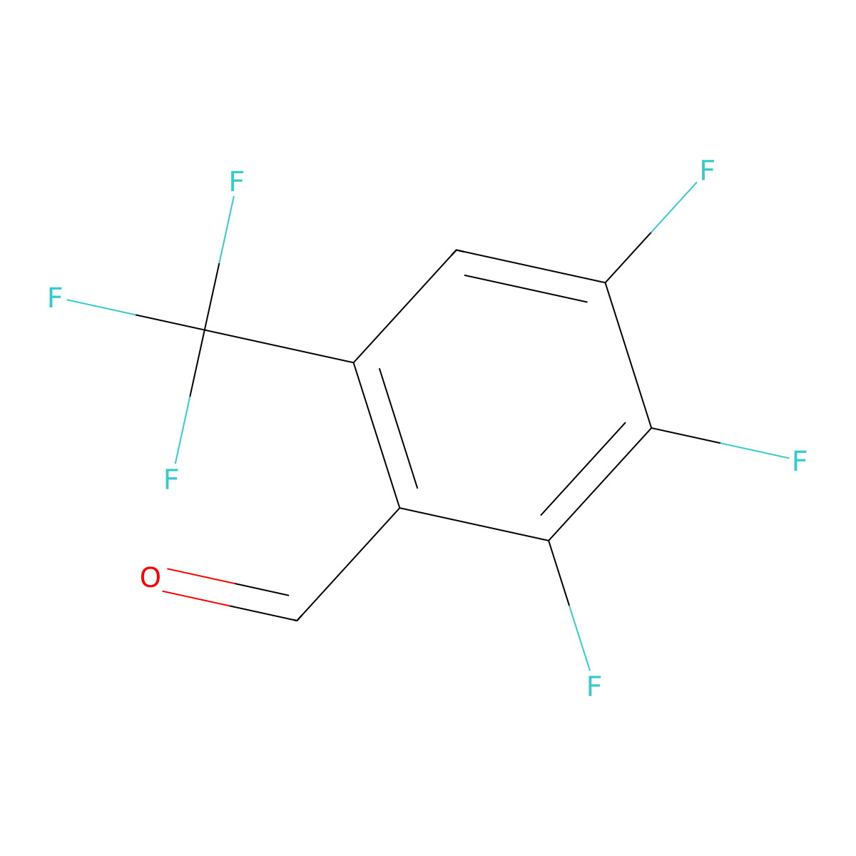 2,3,4-Trifluoro-6-(trifluoromethyl)benzaldehyde molecular structure, CAS 2244084-38-4