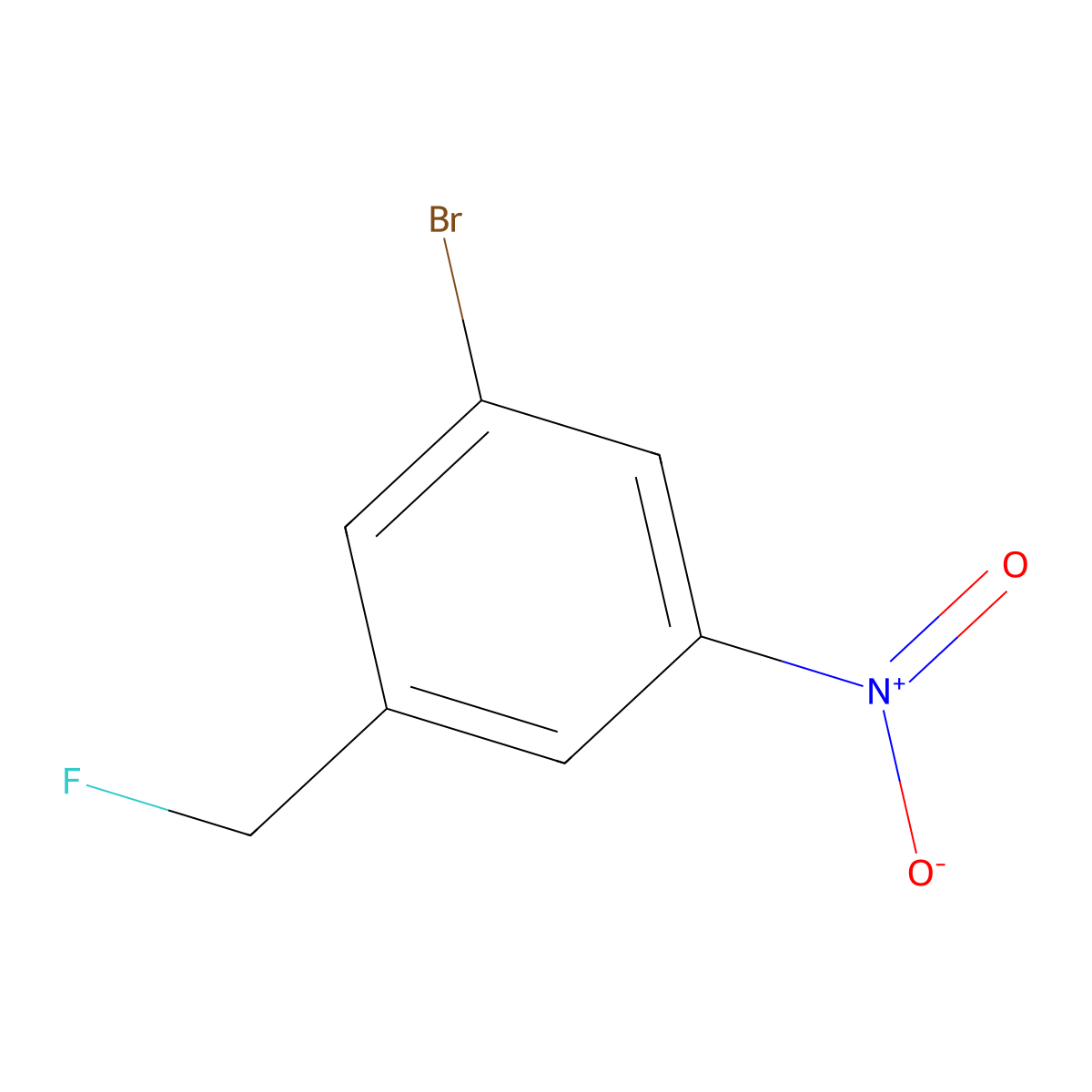3-Bromo-5-nitrobenzyl fluoride molecular structure, CAS 2244084-96-4