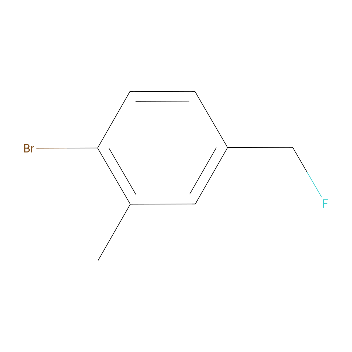 4-Bromo-3-methylbenzyl fluoride molecular structure, CAS 2244085-01-4