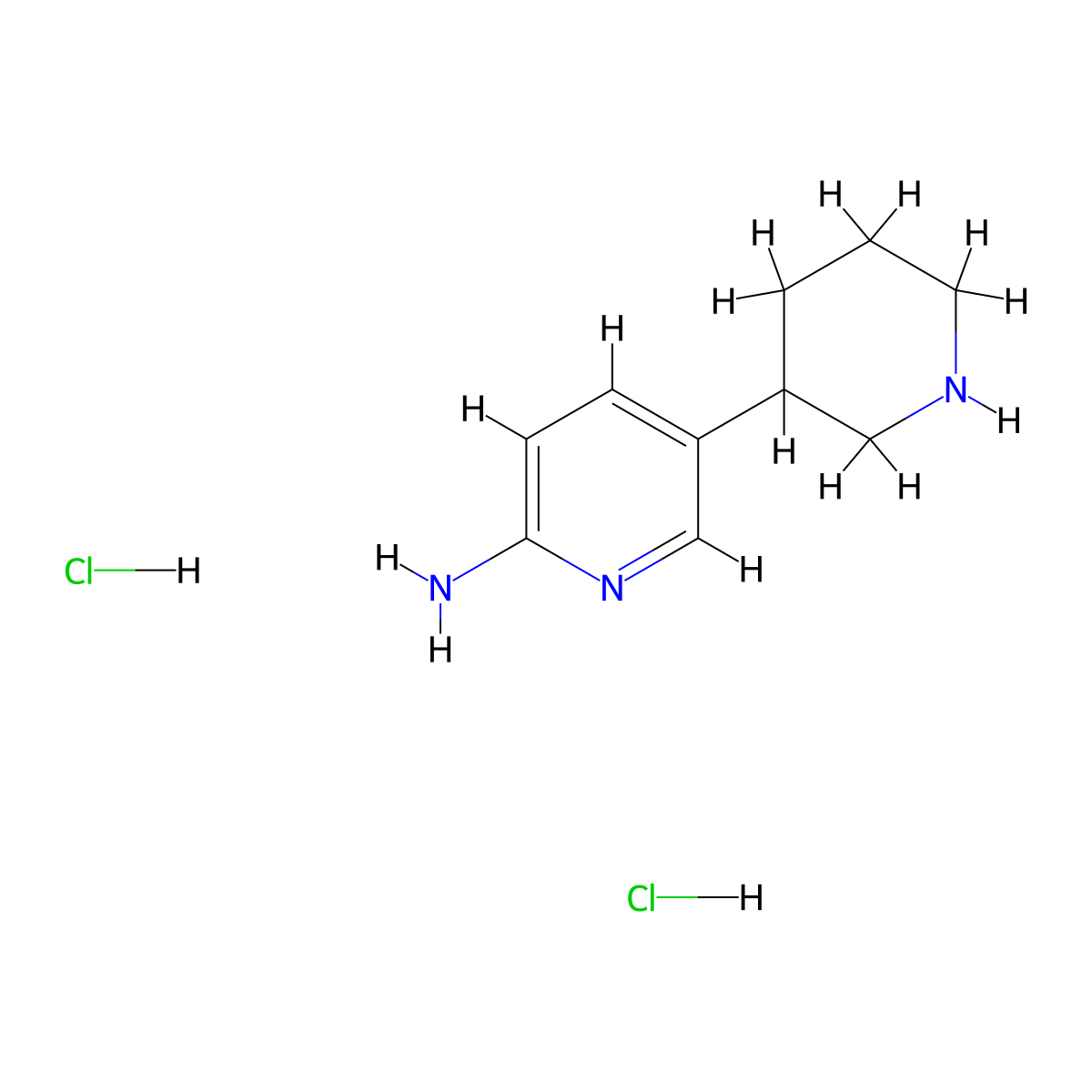 5-(Piperidin-3-yl)pyridin-2-amine dihydrochloride molecular structure, CAS 2244085-30-9