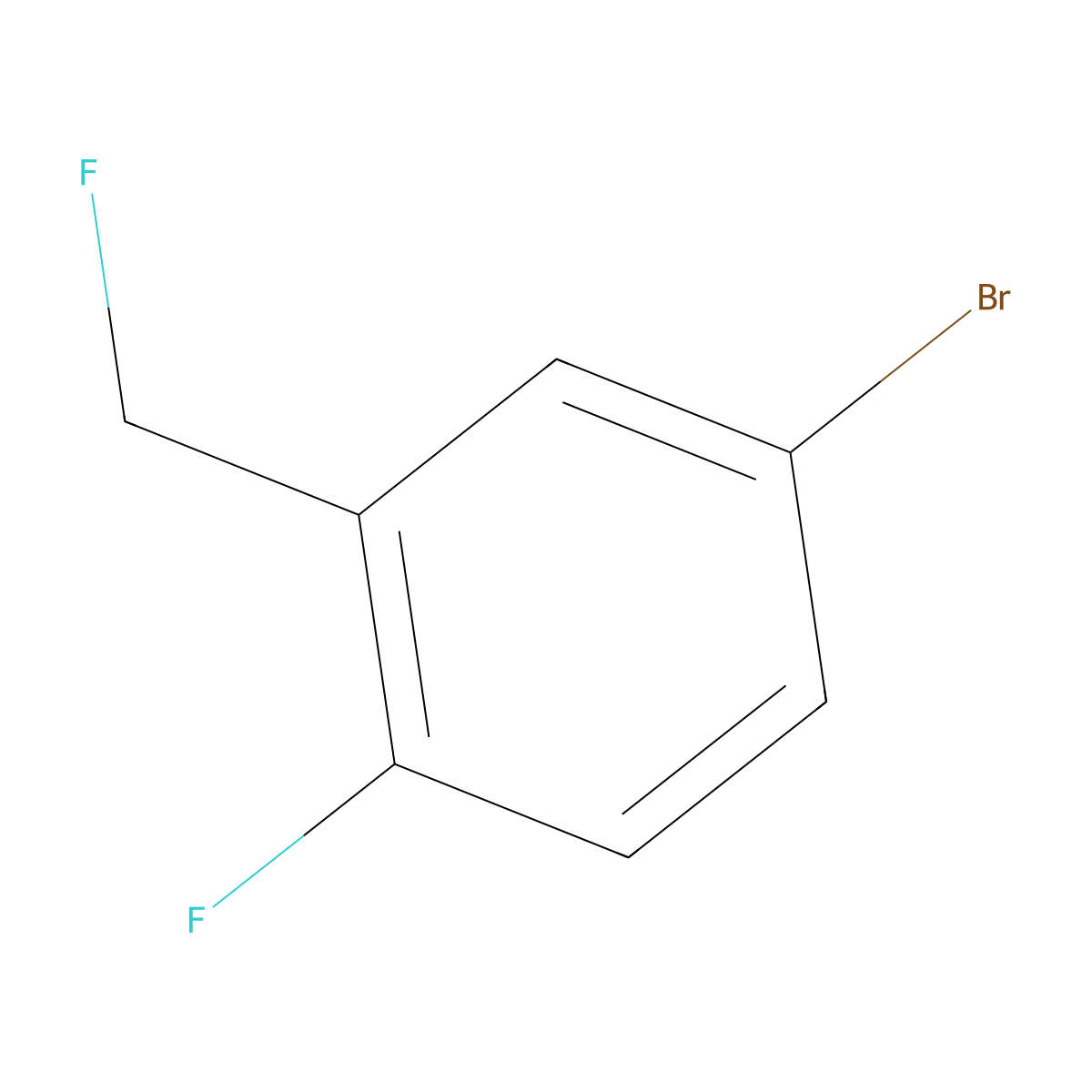 4-Bromo-1-fluoro-2-(fluoromethyl)benzene molecular structure, CAS 2244085-31-0