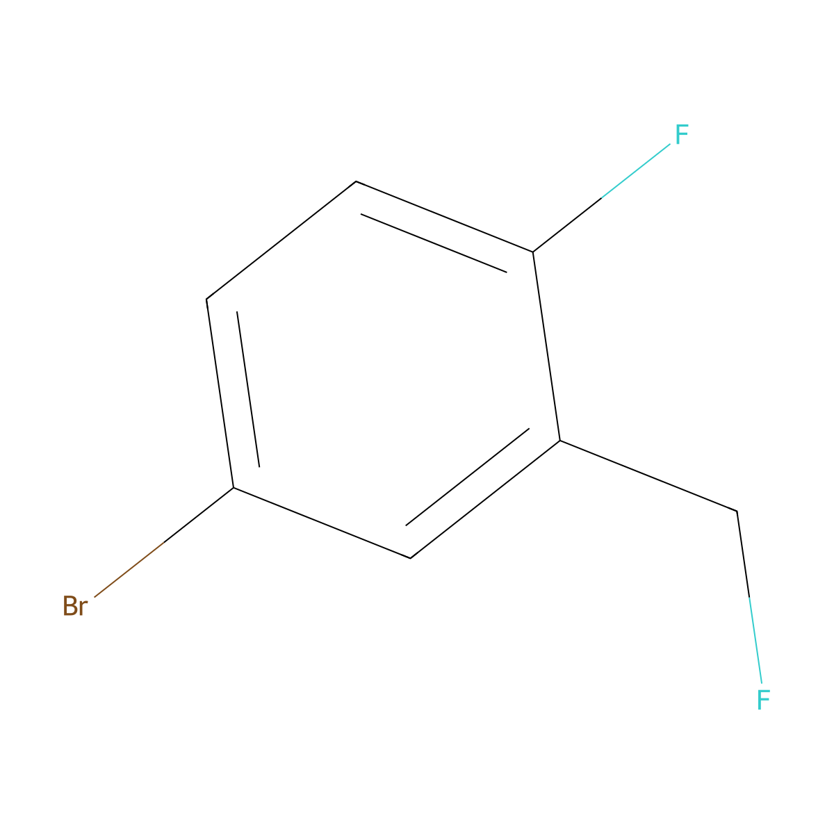 4-Bromo-1-fluoro-2-(fluoromethyl)benzene molecular structure, CAS 2244085-31-0