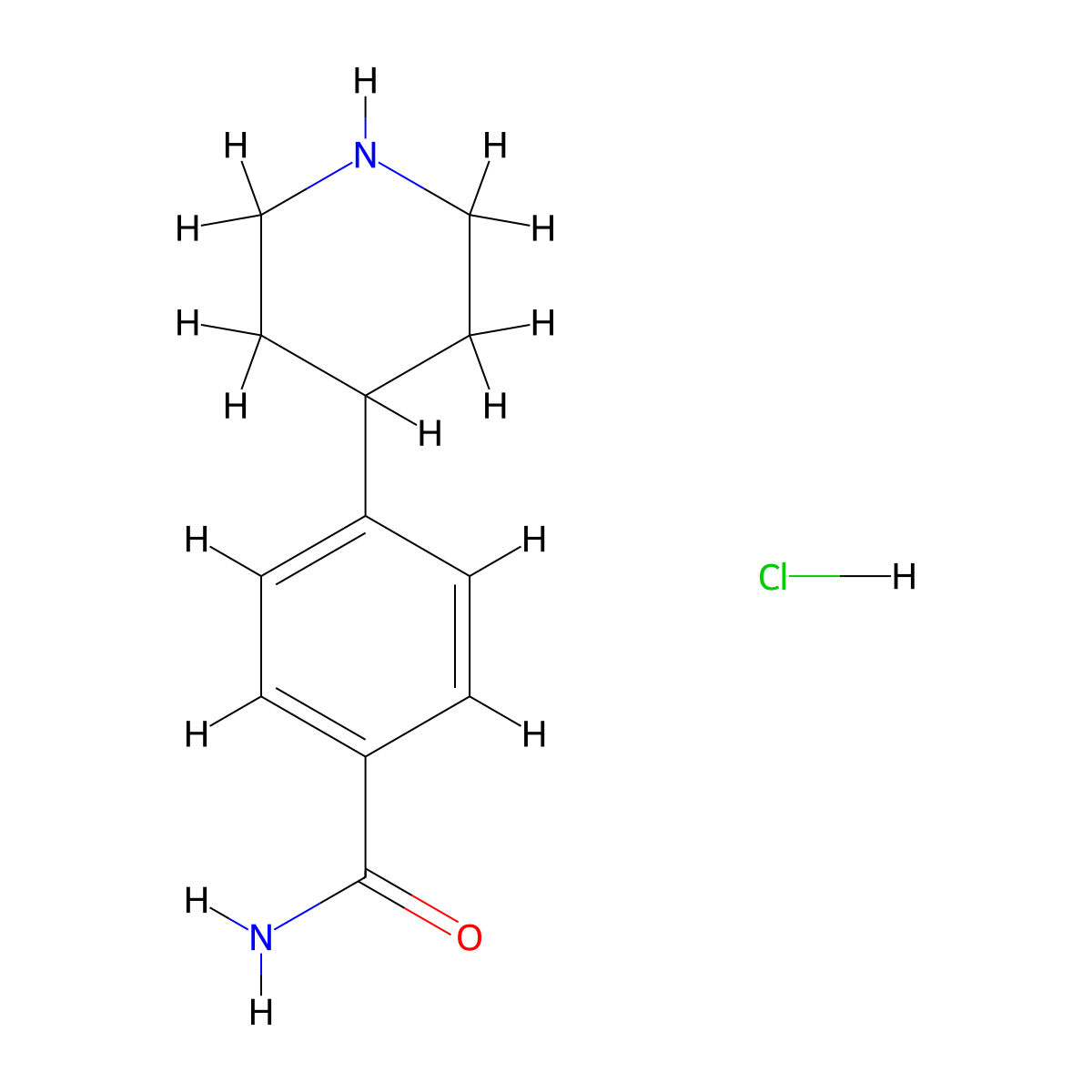 4-(Piperidin-4-yl)benzamide hydrochloride molecular structure, CAS 2244085-33-2
