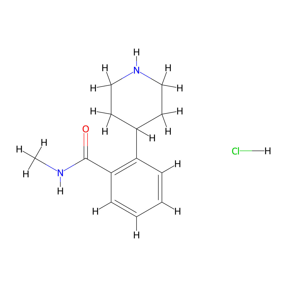 N-Methyl-2-(piperidin-4-yl)benzamide hydrochloride molecular structure, CAS 2244085-61-6