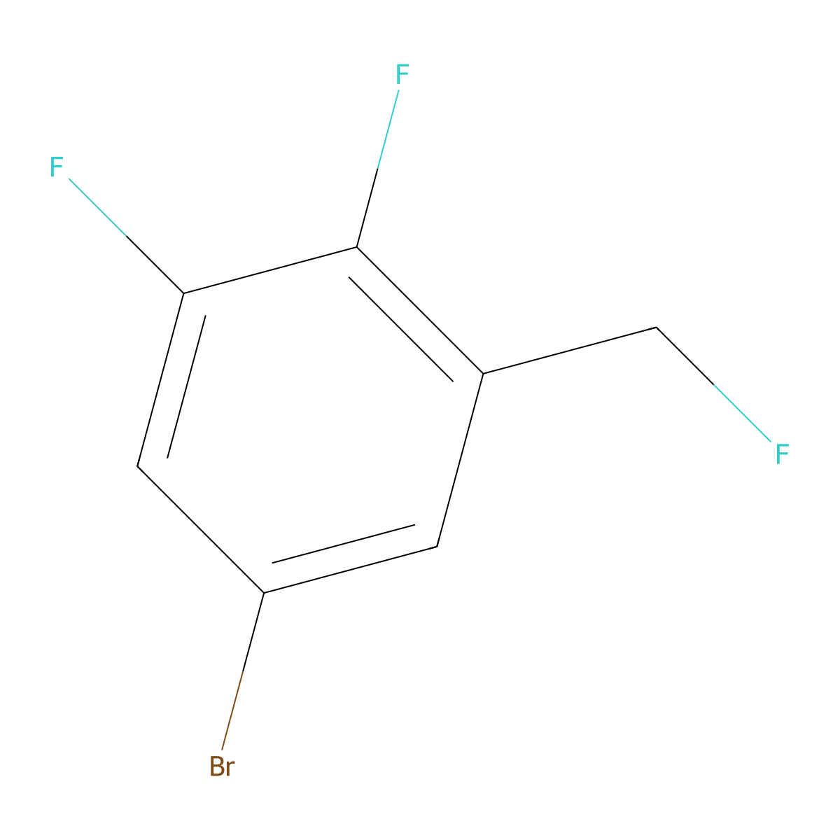 5-Bromo-2,3-difluorobenzyl fluoride molecular structure, CAS 2244085-63-8