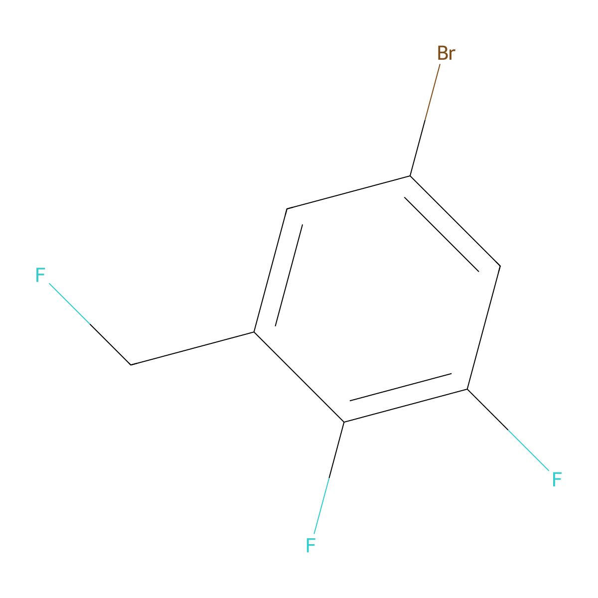 5-Bromo-2,3-difluorobenzyl fluoride molecular structure, CAS 2244085-63-8
