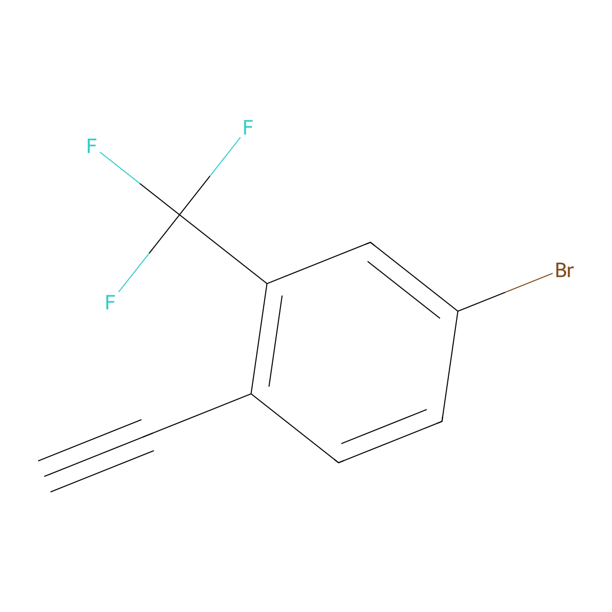 4-Bromo-1-ethynyl-2-(trifluoromethyl)benzene molecular structure, CAS 2244085-78-5