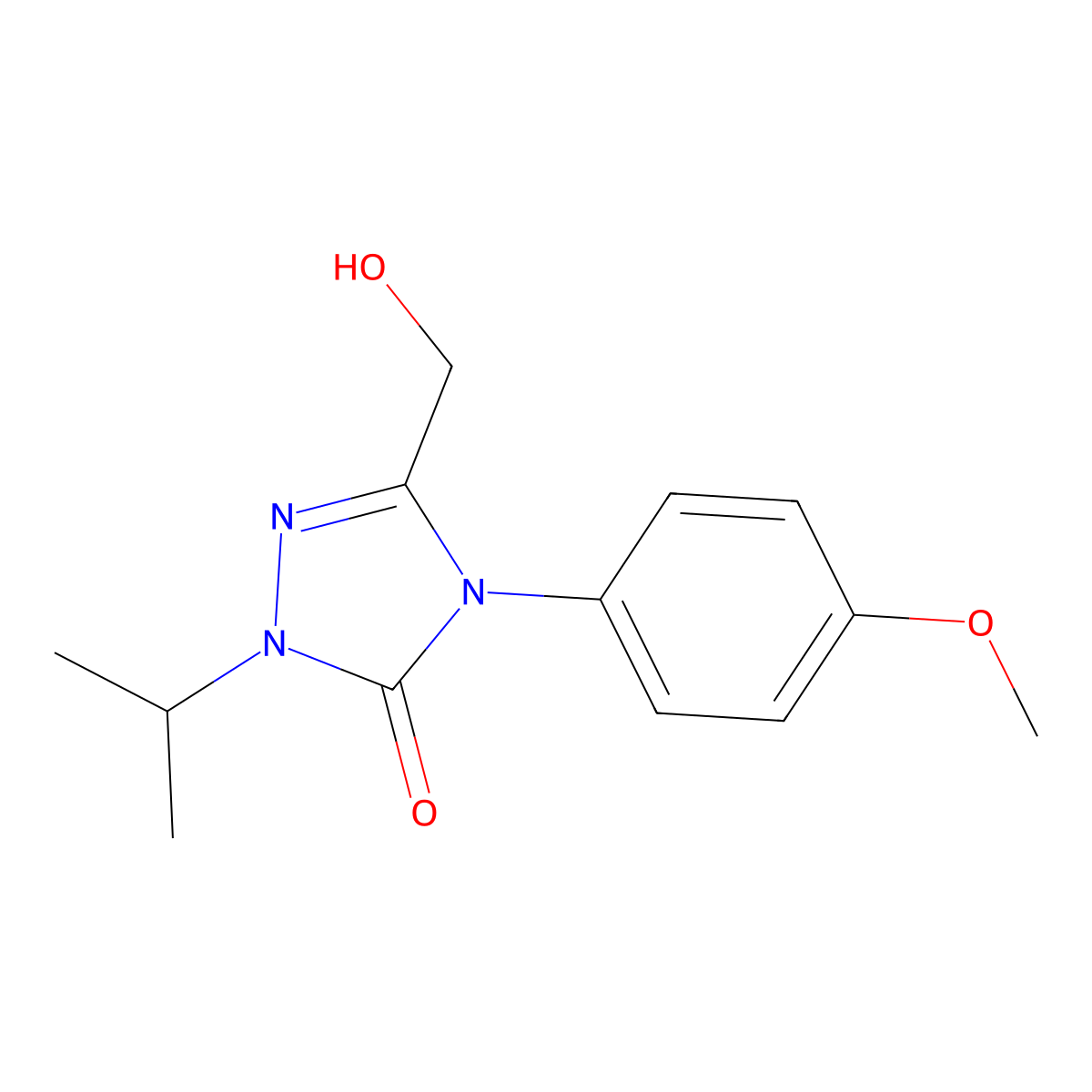 5-(Hydroxymethyl)-4-(4-methoxyphenyl)-2-(propan-2-yl)-2,4-dihydro-3H-1,2,4-triazol-3-one molecular structure, CAS 2244086-24-4