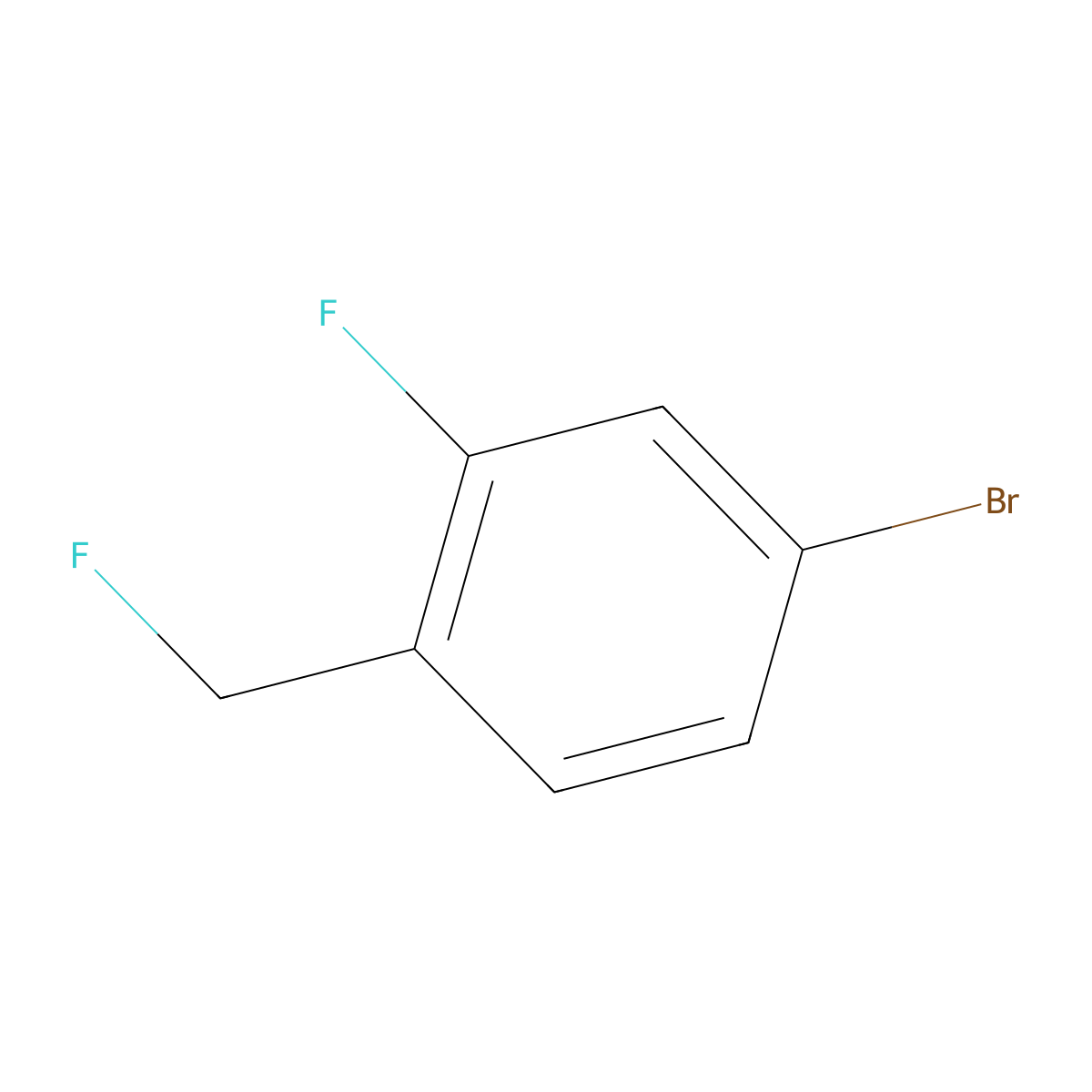 4-Bromo-2-fluoro-1-(fluoromethyl)benzene molecular structure, CAS 2244086-30-2