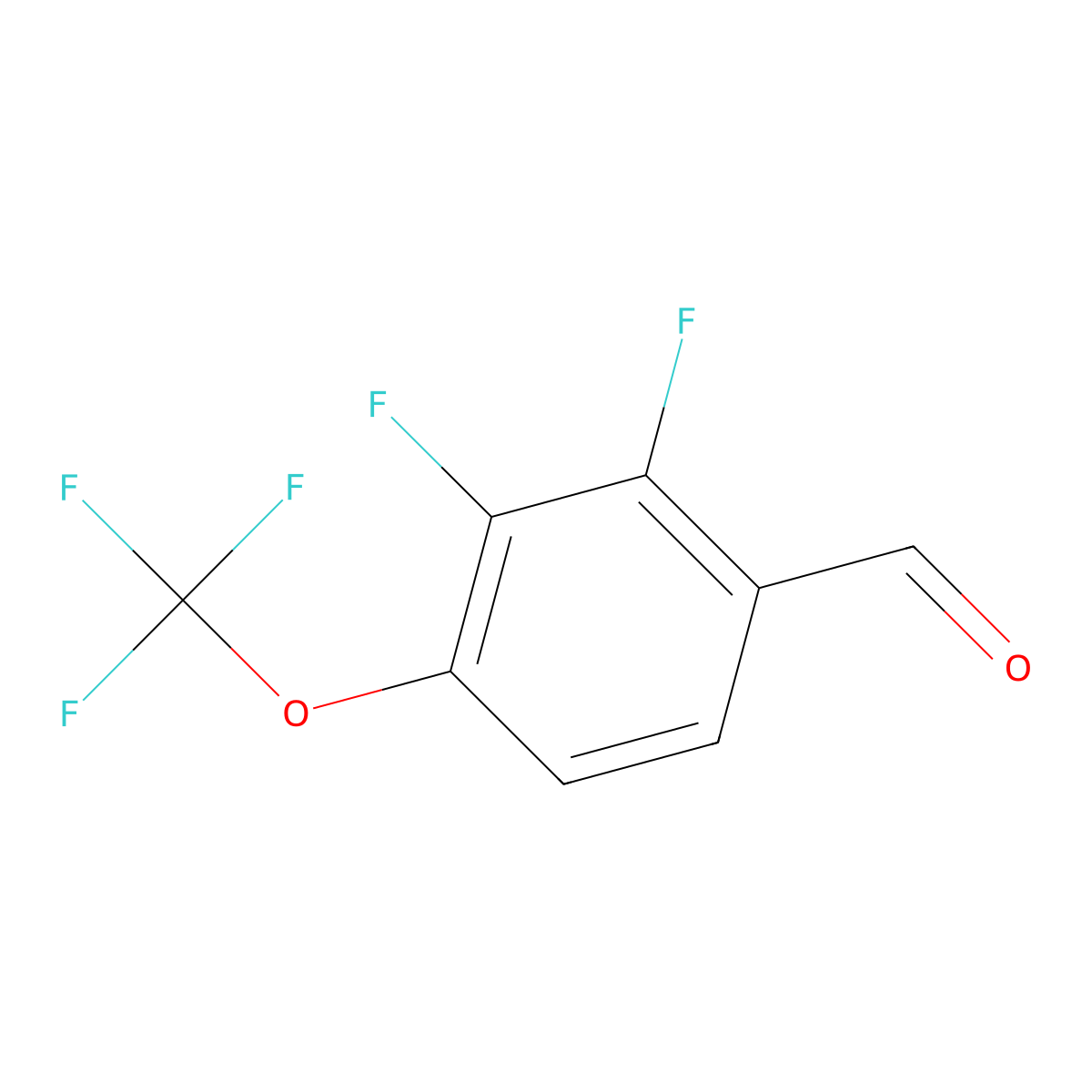 2,3-Difluoro-4-(trifluoromethoxy)benzaldehyde molecular structure, CAS 2244086-99-3