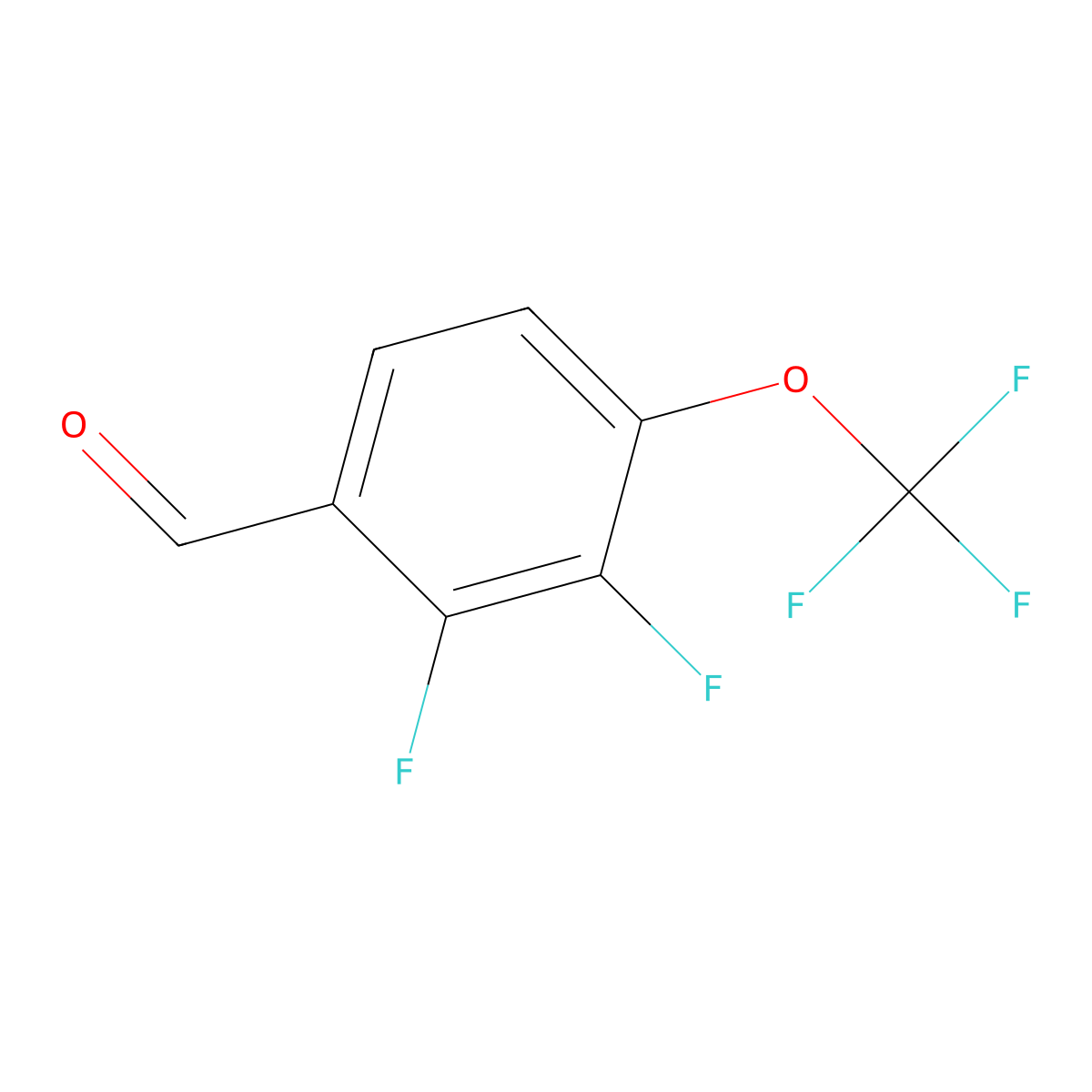 2,3-Difluoro-4-(trifluoromethoxy)benzaldehyde molecular structure, CAS 2244086-99-3