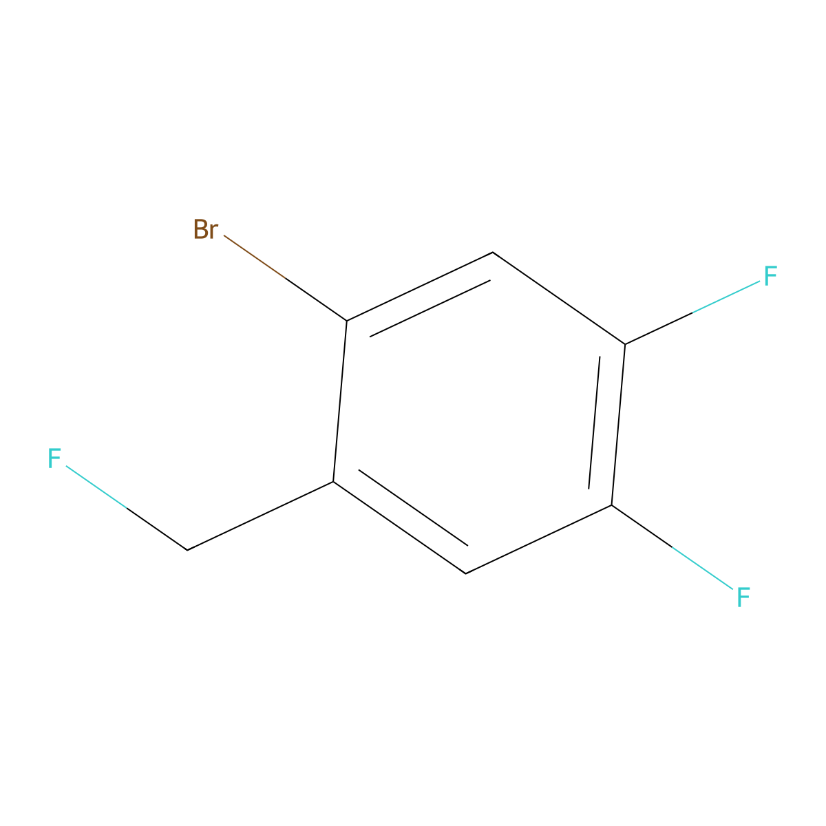 2-Bromo-4,5-difluorobenzyl fluoride molecular structure, CAS 2244087-21-4