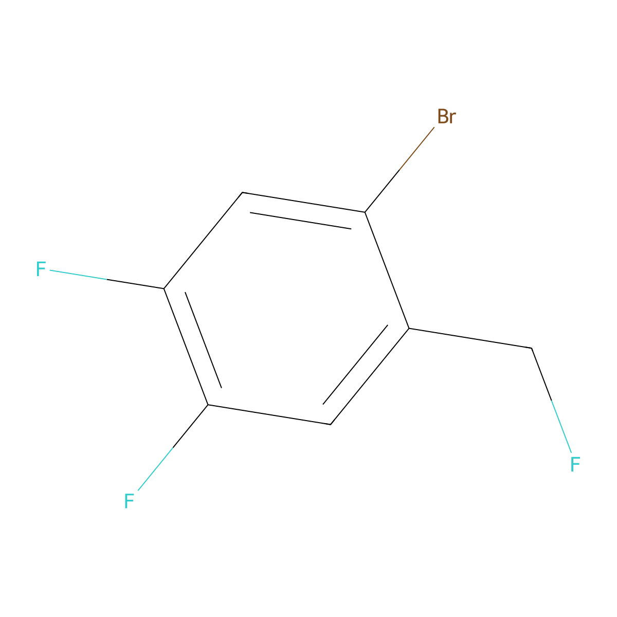 2-Bromo-4,5-difluorobenzyl fluoride molecular structure, CAS 2244087-21-4