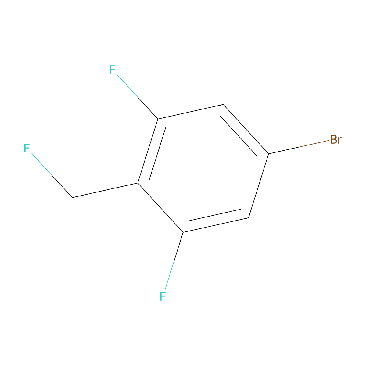 4-Bromo-2,6-difluorobenzyl fluoride molecular structure, CAS 2244087-29-2