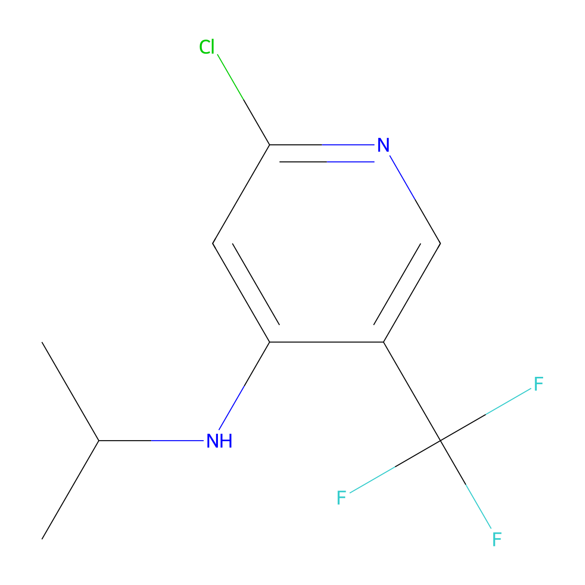 (2-Chloro-5-trifluoromethyl-pyridin-4-YL)-isopropyl-amine molecular structure, CAS 2244087-76-9