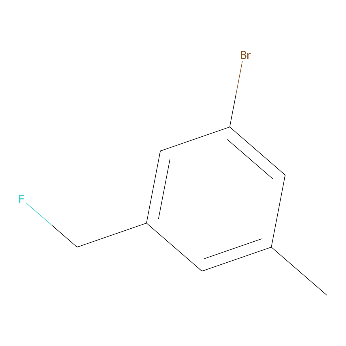 3-Bromo-5-methylbenzyl fluoride molecular structure, CAS 2244087-79-2