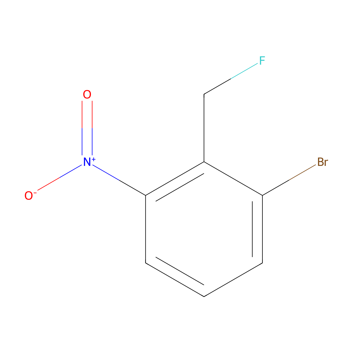 2-Bromo-6-nitrobenzyl fluoride molecular structure, CAS 2244088-13-7