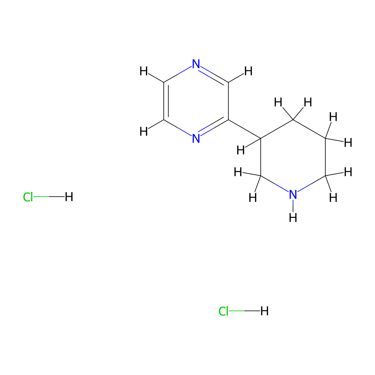 2-(Piperidin-3-yl)pyrazine dihydrochloride molecular structure, CAS 2244088-30-8