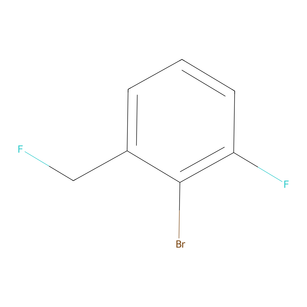 2-Bromo-3-fluorobenzyl fluoride molecular structure, CAS 2244088-41-1