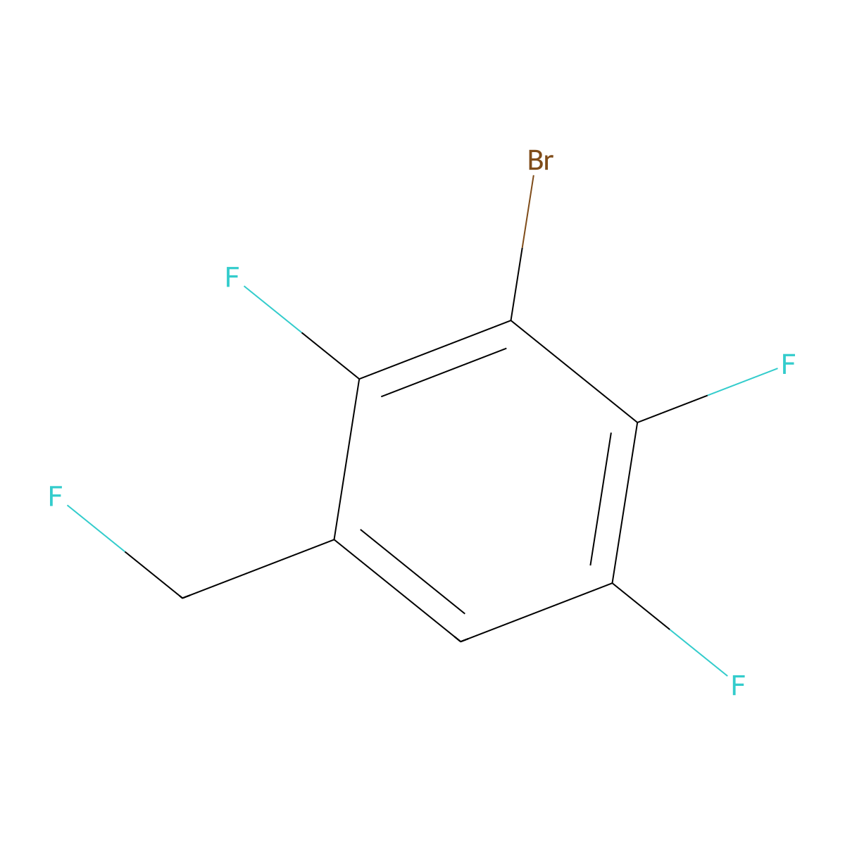 3-Bromo-2,4,5-trifluorobenzyl fluoride molecular structure, CAS 2244088-42-2
