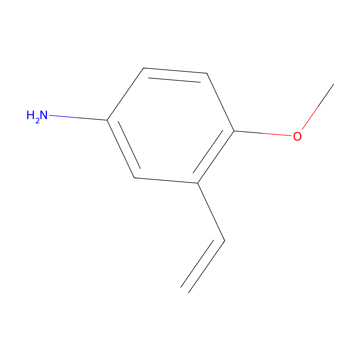 4-Methoxy-3-vinylaniline molecular structure, CAS 2244088-80-8