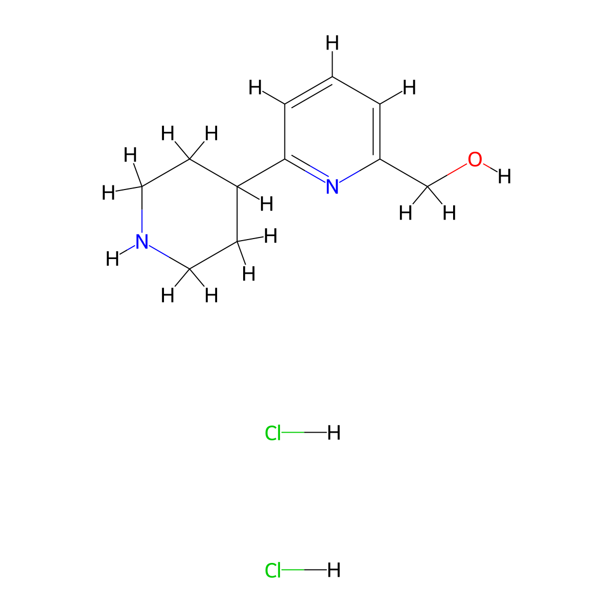 (6-(Piperidin-4-yl)pyridin-2-yl)methanol dihydrochloride molecular structure, CAS 2244088-81-9
