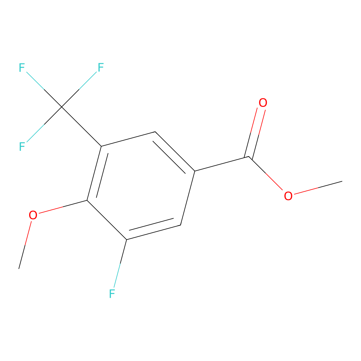 Methyl 5-Fluoro-4-methoxy-3-(trifluoromethyl)benzoate molecular structure, CAS 2244107-69-3