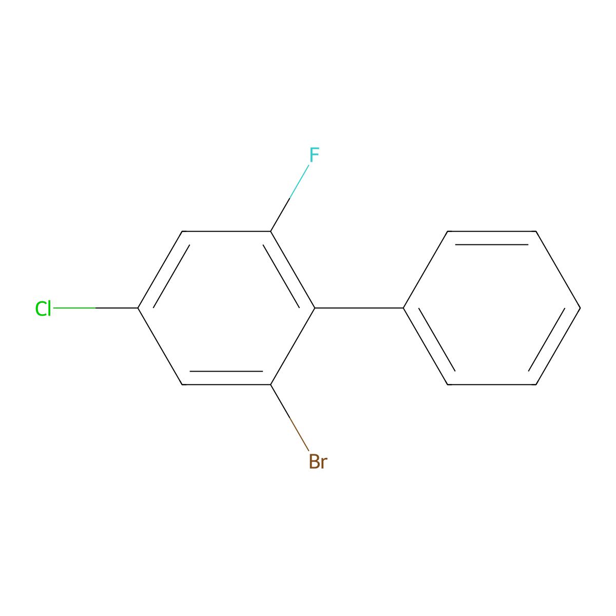 2-Bromo-4-chloro-6-fluorobiphenyl molecular structure, CAS 2244107-72-8