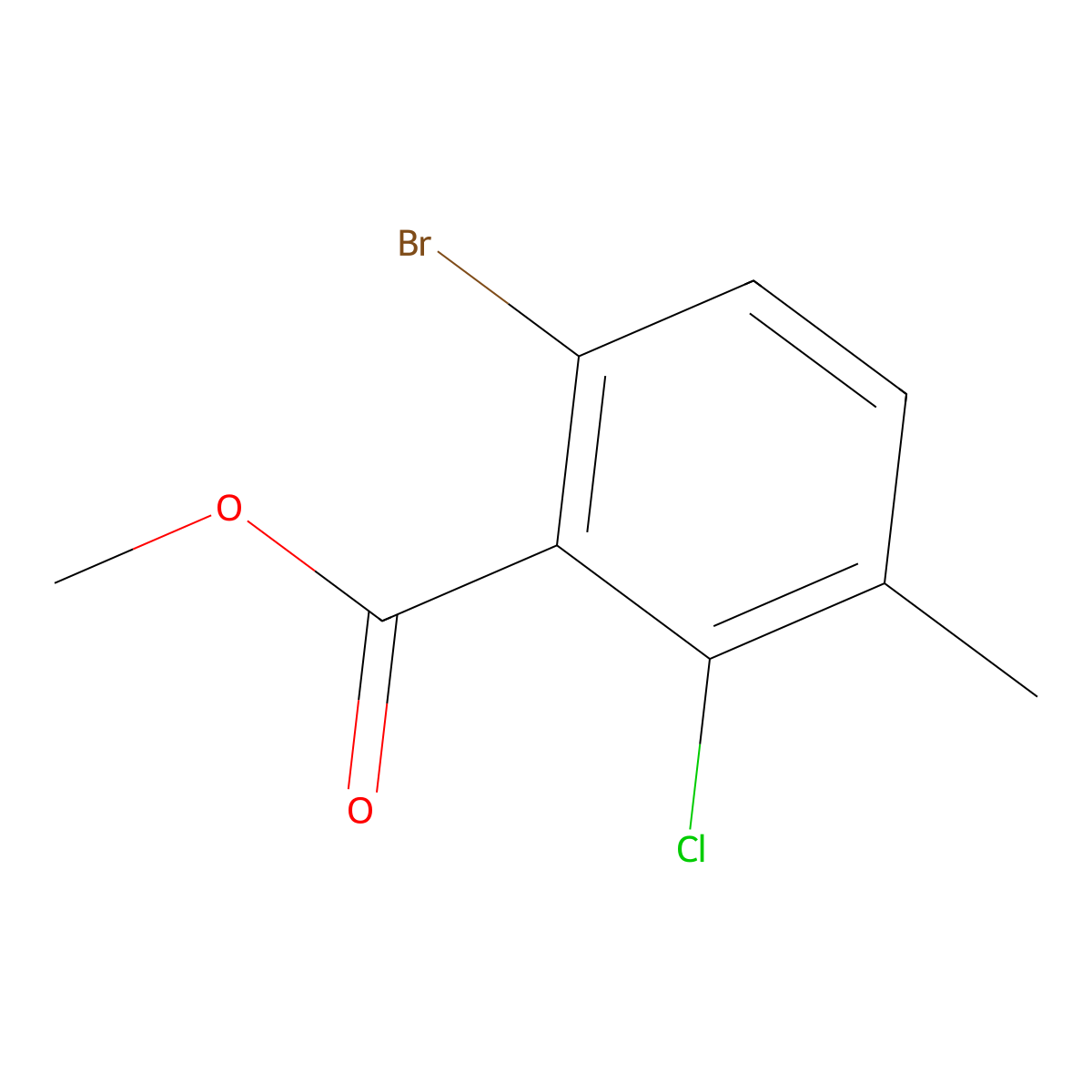 Methyl 6-bromo-2-chloro-3-methylbenzoate molecular structure, CAS 2244107-78-4