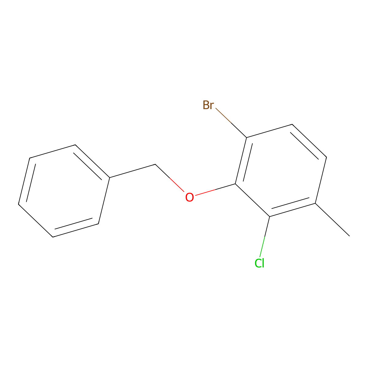 1-(Benzyloxy)-6-bromo-2-chloro-3-methylbenzene molecular structure, CAS 2244107-79-5