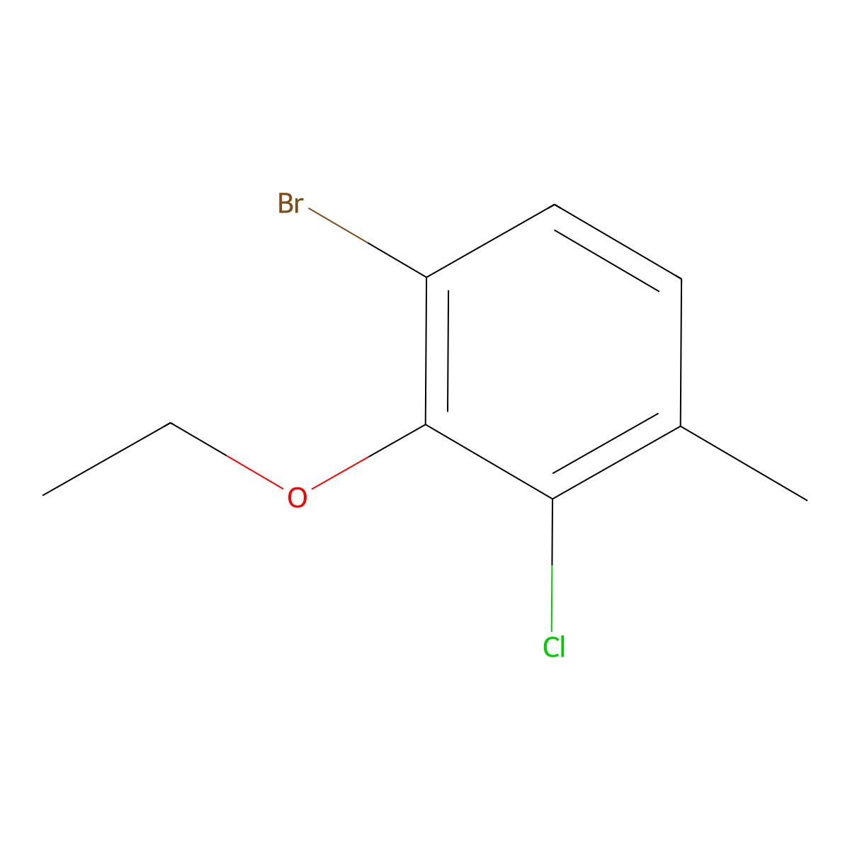 4-Bromo-2-chloro-3-ethoxytoluene molecular structure, CAS 2244107-80-8