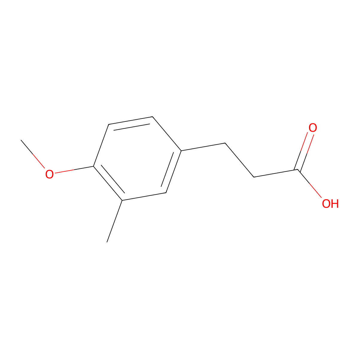 3-(4-Methoxy-3-methylphenyl)propanoic acid molecular structure, CAS 22442-47-3