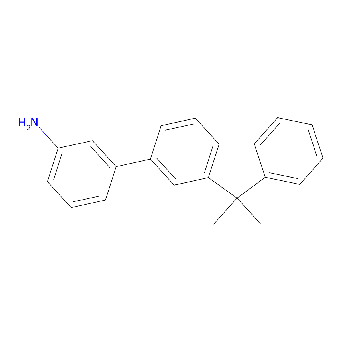 3-(9,9-Dimethyl-9H-fluoren-2-yl)benzenamine molecular structure, CAS 2244213-18-9