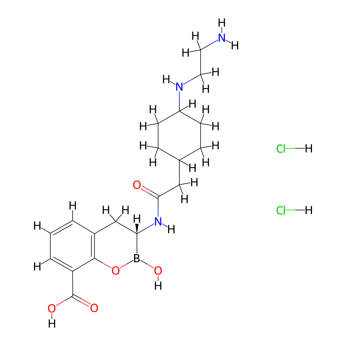 Taniborbactam hydrochloride molecular structure, CAS 2244235-49-0