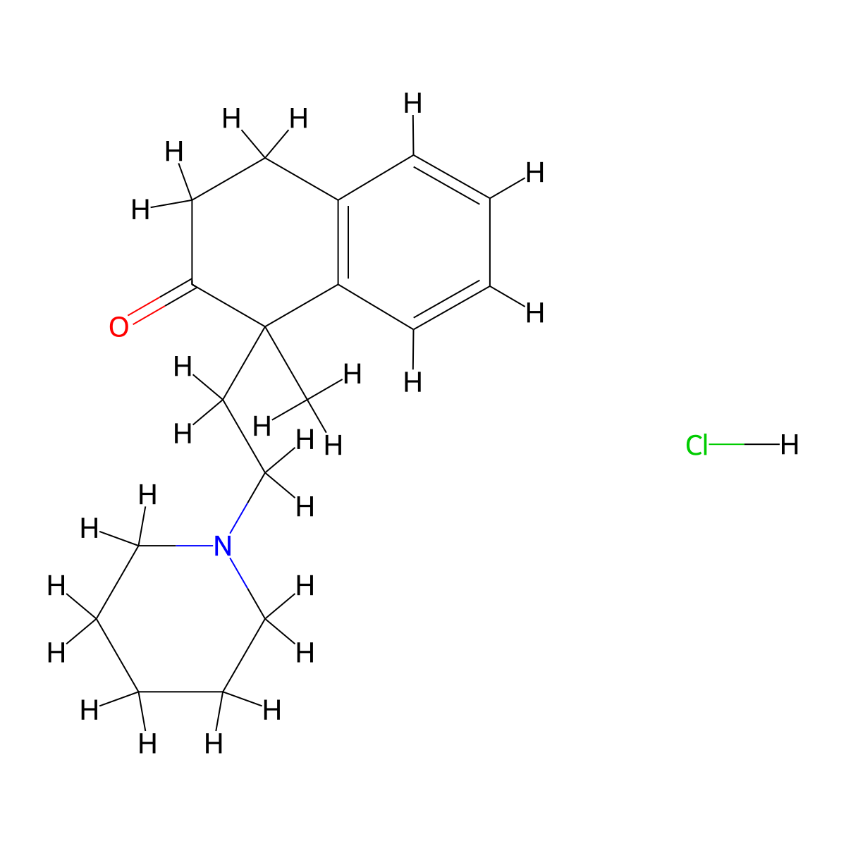 Nepinalone hydrochloride molecular structure, CAS 22443-55-6