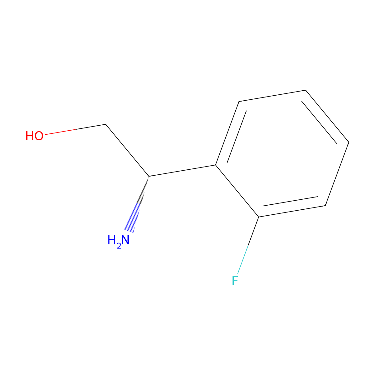 (2S)-2-Amino-2-(2-fluorophenyl)ethan-1-OL molecular structure, CAS 224434-02-0