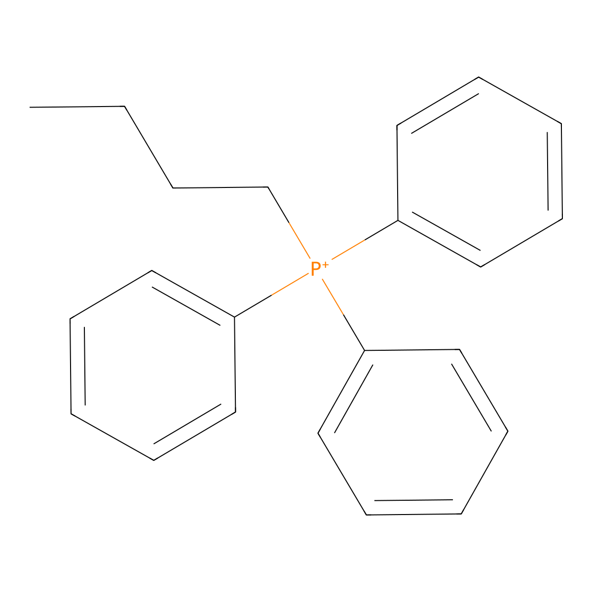 Butyltriphenylphosphonium molecular structure, CAS 22444-89-9