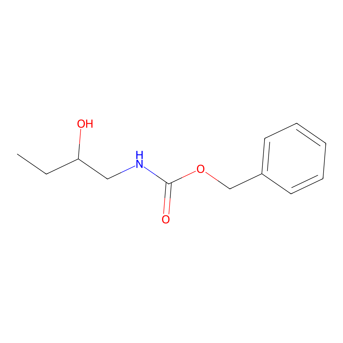 benzyl N-(2-hydroxybutyl)carbamate molecular structure, CAS 224441-62-7