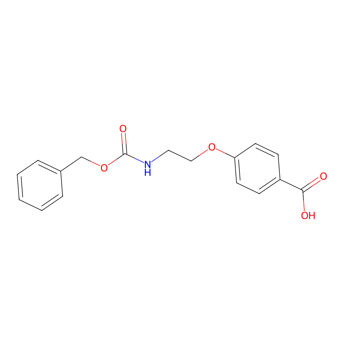 4-(2-{[(Benzyloxy)carbonyl]amino}ethoxy)benzoic acid molecular structure, CAS 2244481-02-3